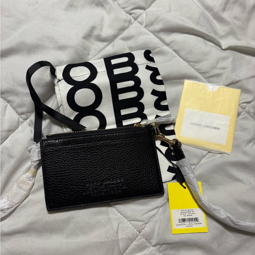 Marc Jacobs Black Leather Card Holder